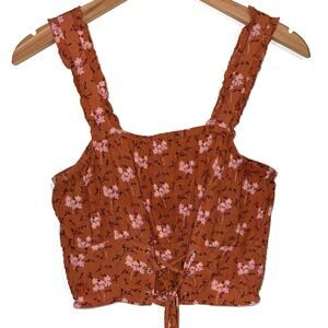 AEO American Eagle Floral Crop Top Size Small